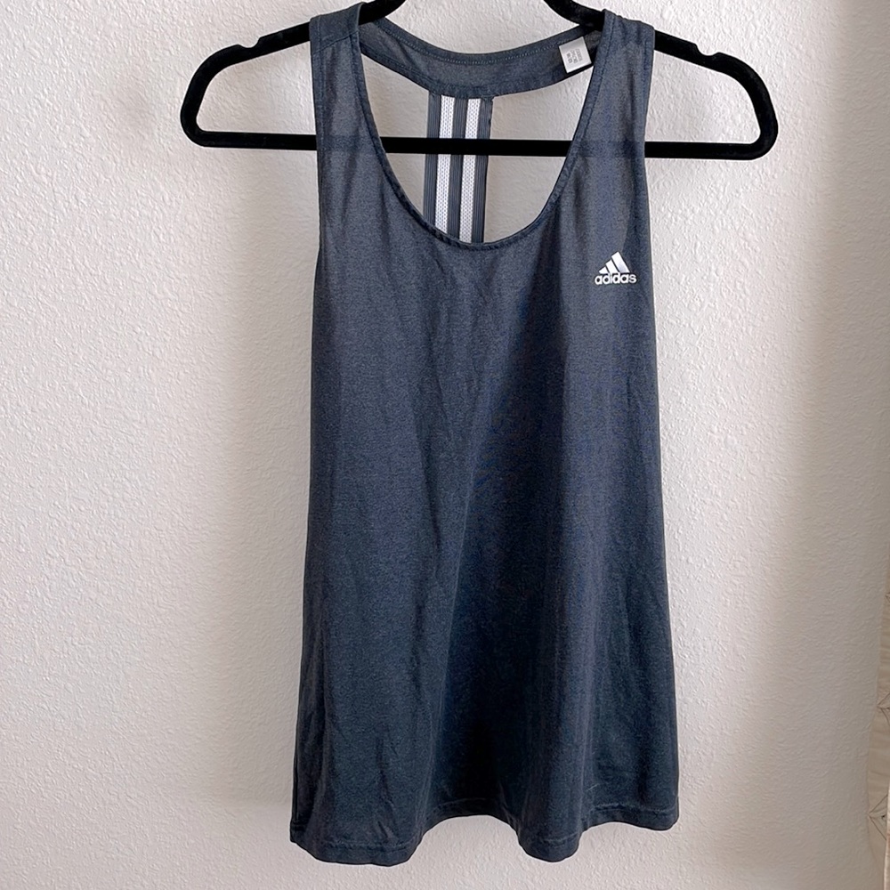 Adidas grey Racerback workout top